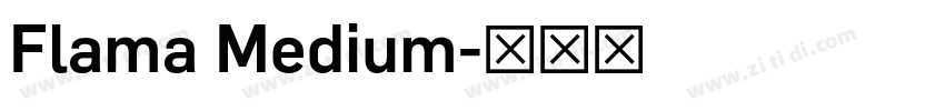 Flama Medium字体转换